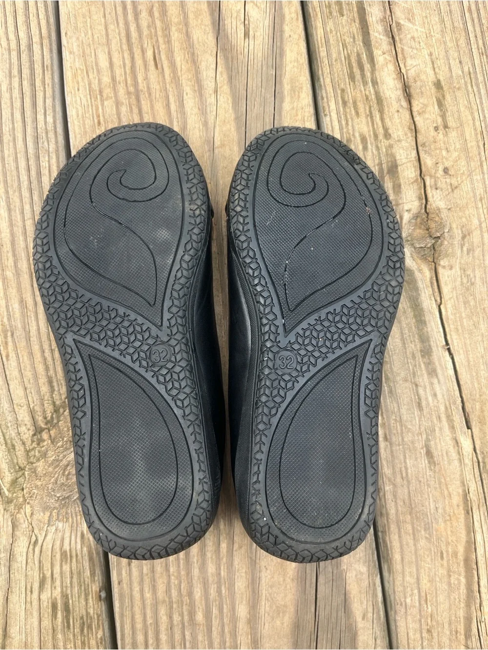 Girls' Black Dress Flats with Pink Insole